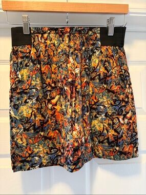 Women's Multicolor Abstract Print Mini Skirt